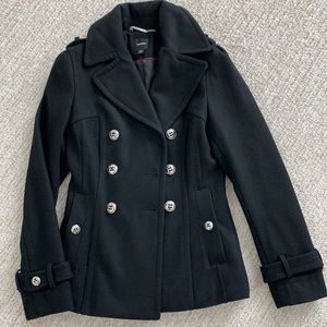 Women’s black wool blend coat